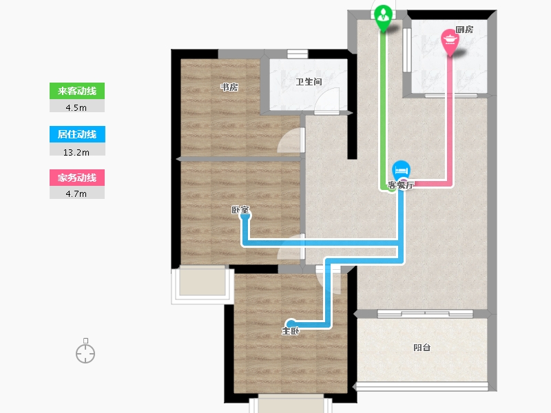 福建省-厦门市-永鸿南岸-71.00-户型库-动静线