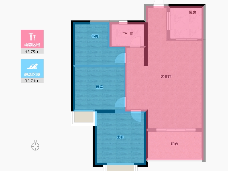 福建省-厦门市-永鸿南岸-71.00-户型库-动静分区