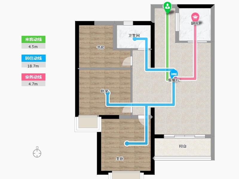 福建省-厦门市-永鸿南岸-70.99-户型库-动静线