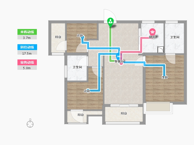 福建省-厦门市-马銮湾1号-82.52-户型库-动静线