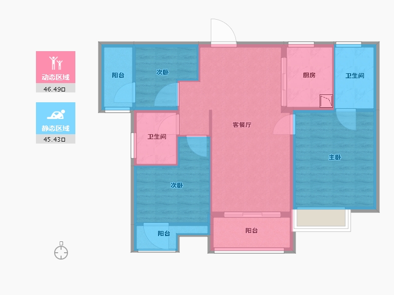 福建省-厦门市-马銮湾1号-82.52-户型库-动静分区