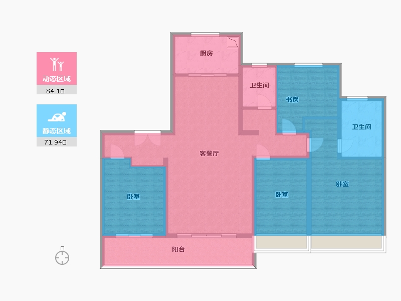 山东省-济南市-万和府-140.90-户型库-动静分区