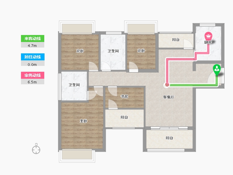 福建省-厦门市-马銮湾1号-94.00-户型库-动静线