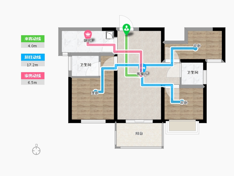 福建省-厦门市-保利世茂联发中骏中央公园-71.00-户型库-动静线