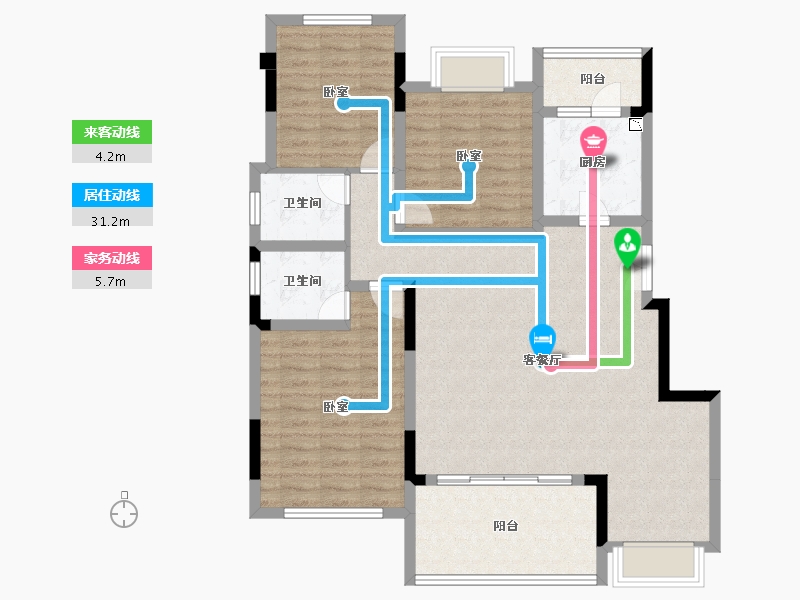 重庆-undefined-师大桐栖学府-104.45-户型库-动静线