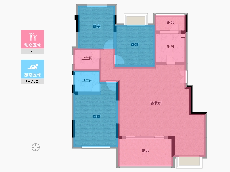 重庆-undefined-师大桐栖学府-104.45-户型库-动静分区