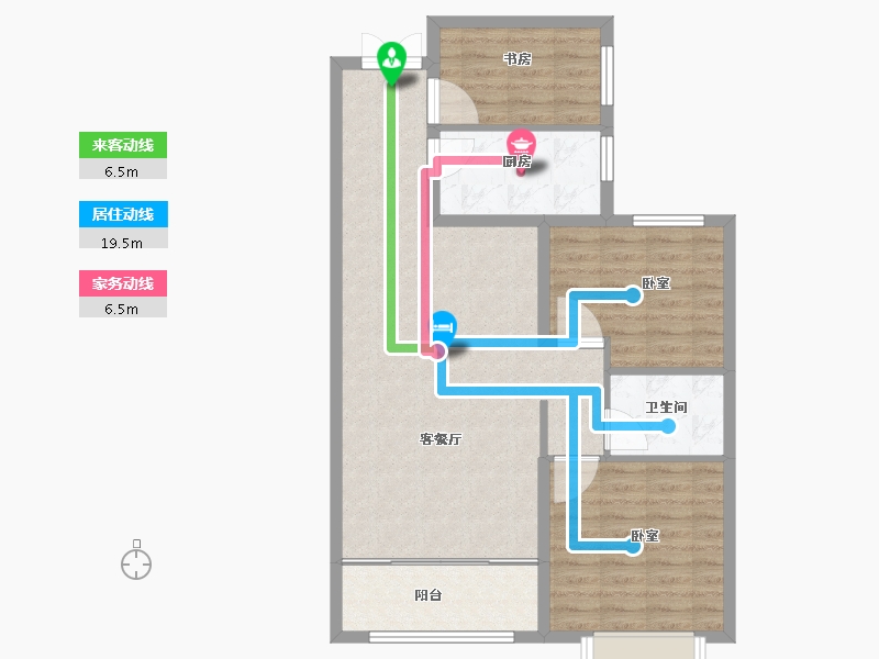 山东省-菏泽市-中达诚府-85.00-户型库-动静线