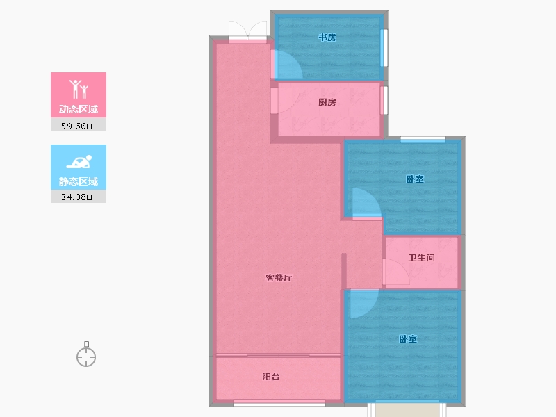 山东省-菏泽市-中达诚府-85.00-户型库-动静分区