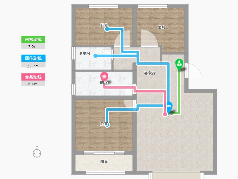 山东省-德州市-泽信喜园-81.18-户型库-动静线