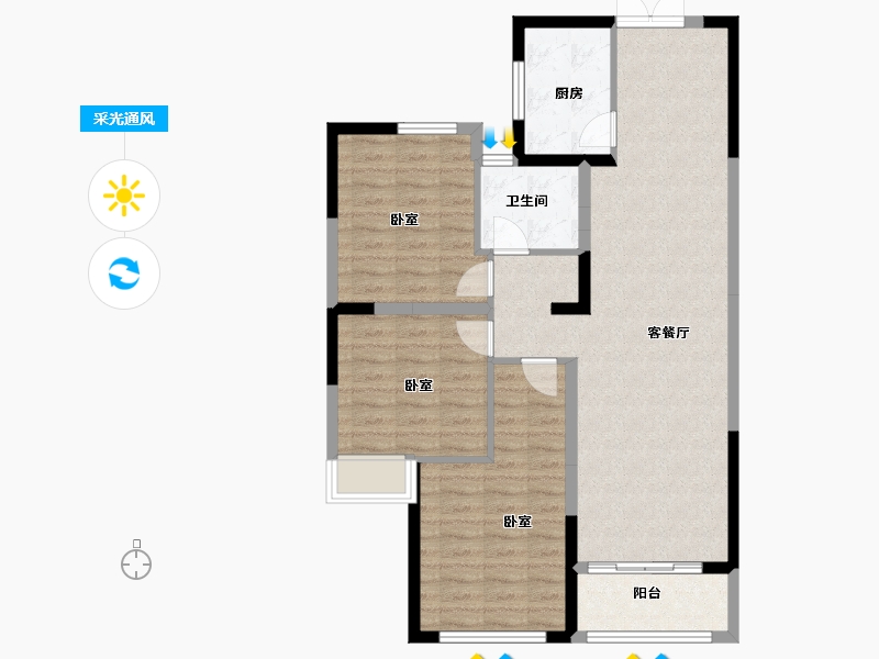 河南省-南阳市-名门中州府-92.13-户型库-采光通风