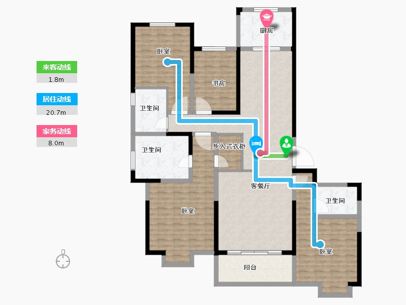 山东省-菏泽市-菏泽万达广场-156.00-户型库-动静线