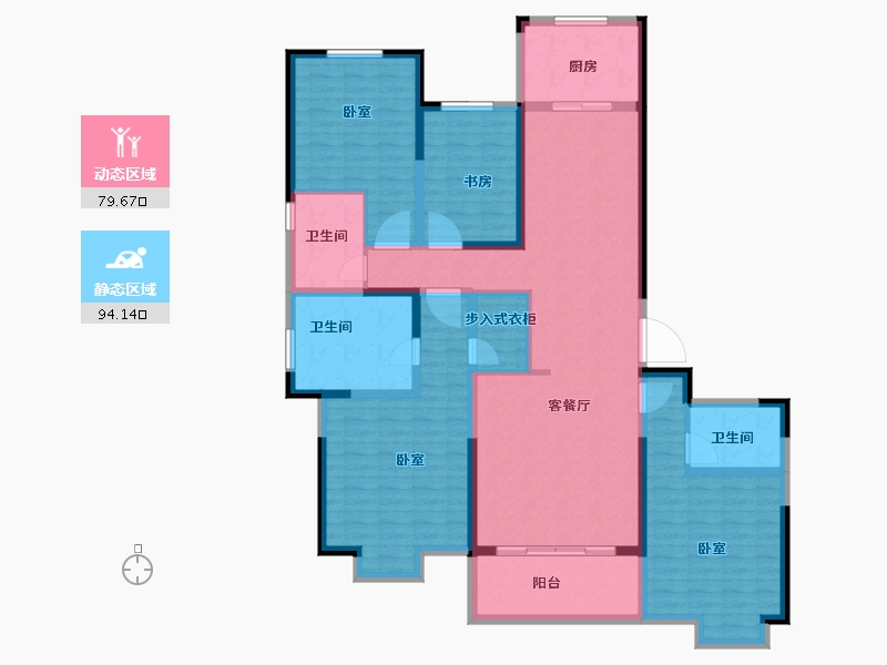 山东省-菏泽市-菏泽万达广场-156.00-户型库-动静分区