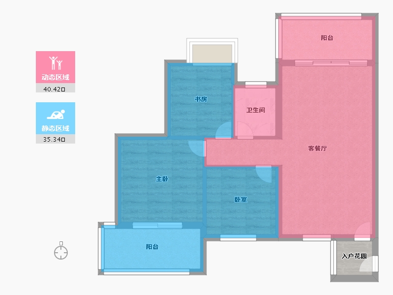 福建省-厦门市-永鸿南岸-69.99-户型库-动静分区