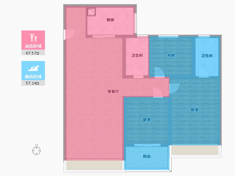 山东省-济南市-万和府-112.45-户型库-动静分区