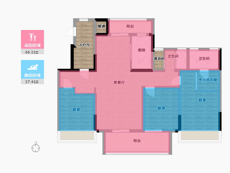 河南省-驻马店市-水韵太极湾-99.88-户型库-动静分区