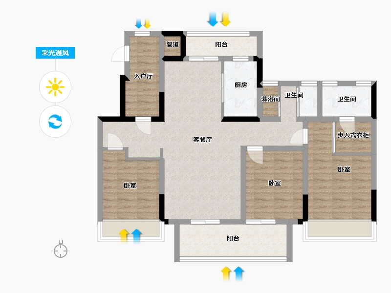 河南省-驻马店市-水韵太极湾-99.88-户型库-采光通风