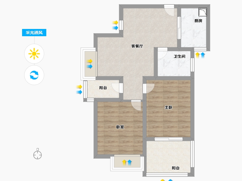 福建省-厦门市-永鸿南岸-57.99-户型库-采光通风