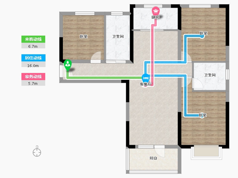 湖北省-咸宁市-香城学府-100.69-户型库-动静线