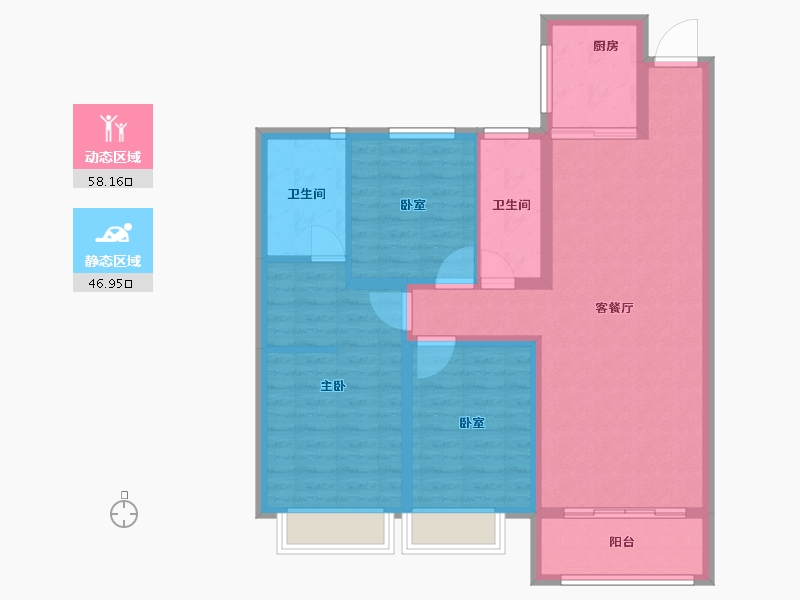 山东省-枣庄市-通盛世纪城-94.22-户型库-动静分区