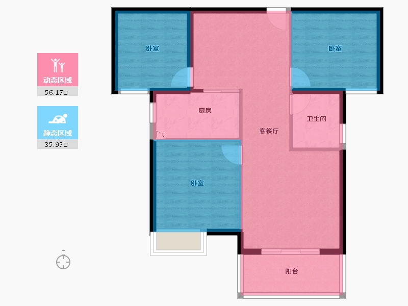 湖北省-黄冈市-红安盛安新都-83.33-户型库-动静分区