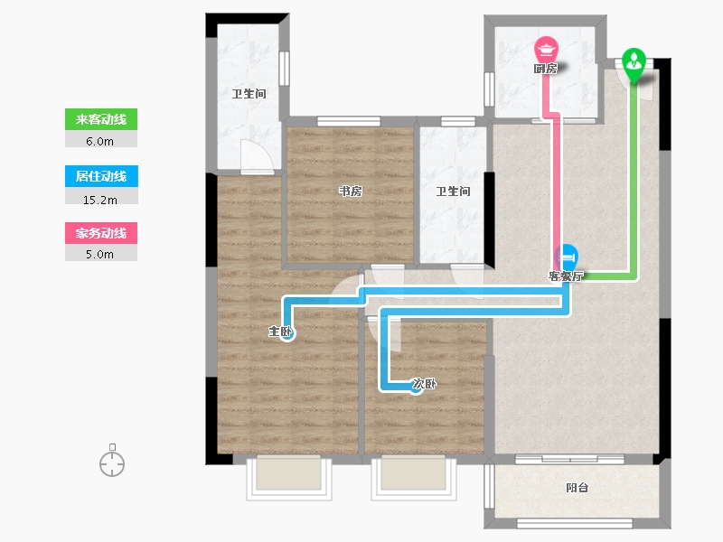 湖北省-黄冈市-中港福地城-92.64-户型库-动静线