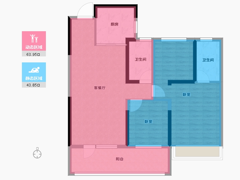 山东省-德州市-弘明·澜湖郡-96.00-户型库-动静分区