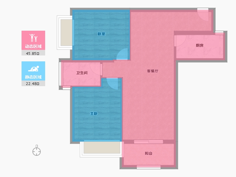 福建省-厦门市-晟港名都-61.00-户型库-动静分区