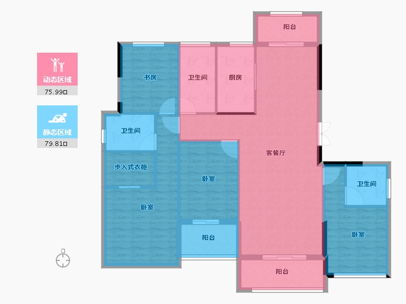 湖北省-黄冈市-升华翡翠一品-142.00-户型库-动静分区