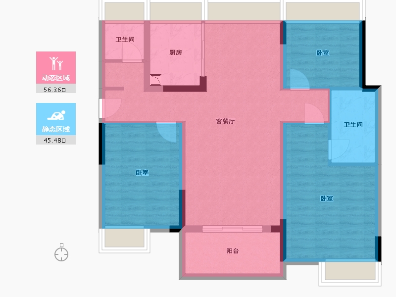 湖北省-武汉市-华发越秀悦府-91.00-户型库-动静分区