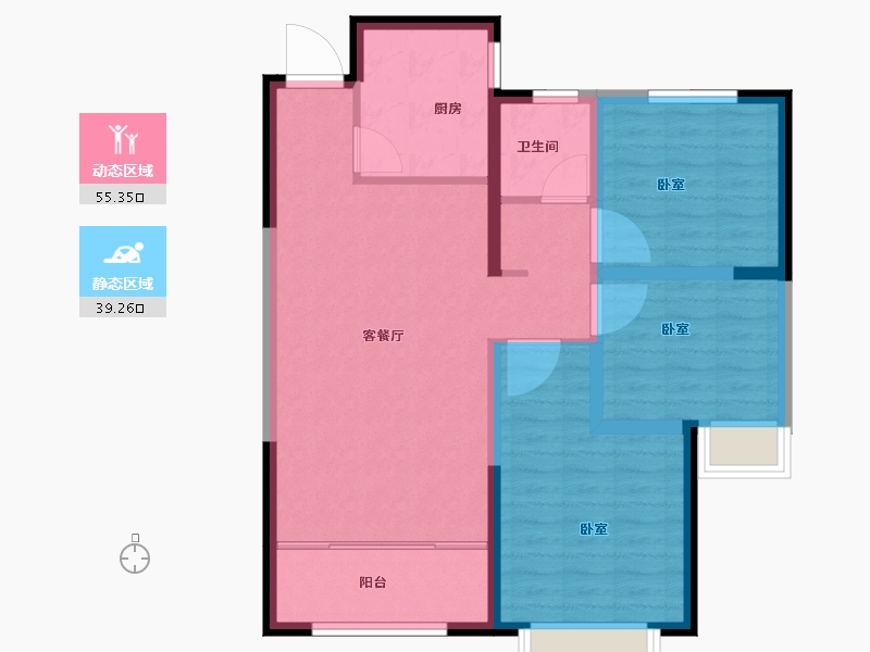 山东省-菏泽市-中达诚府-85.00-户型库-动静分区