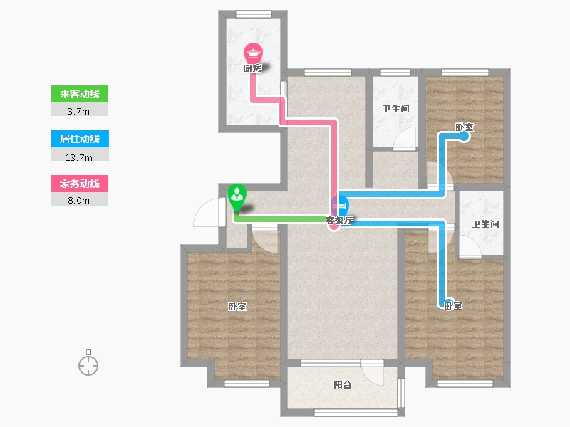 山东省-枣庄市-铂悦君廷-98.92-户型库-动静线