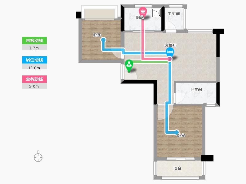 河南省-信阳市-富华金域府-67.00-户型库-动静线