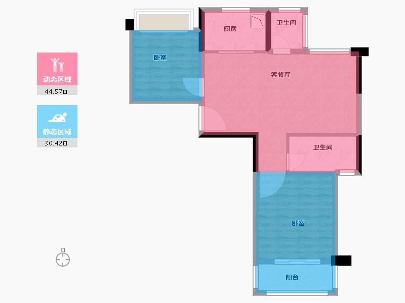 河南省-信阳市-富华金域府-67.00-户型库-动静分区