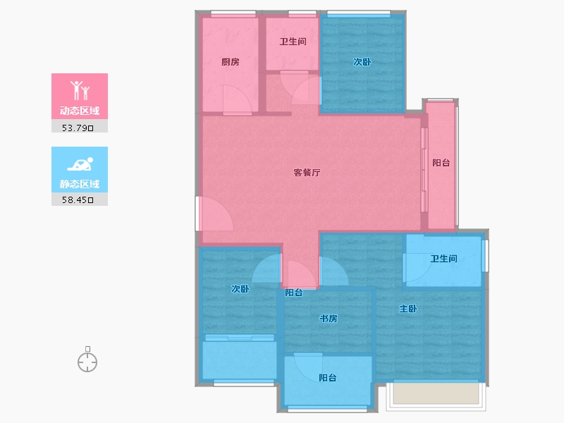 福建省-厦门市-马銮湾1号-102.00-户型库-动静分区