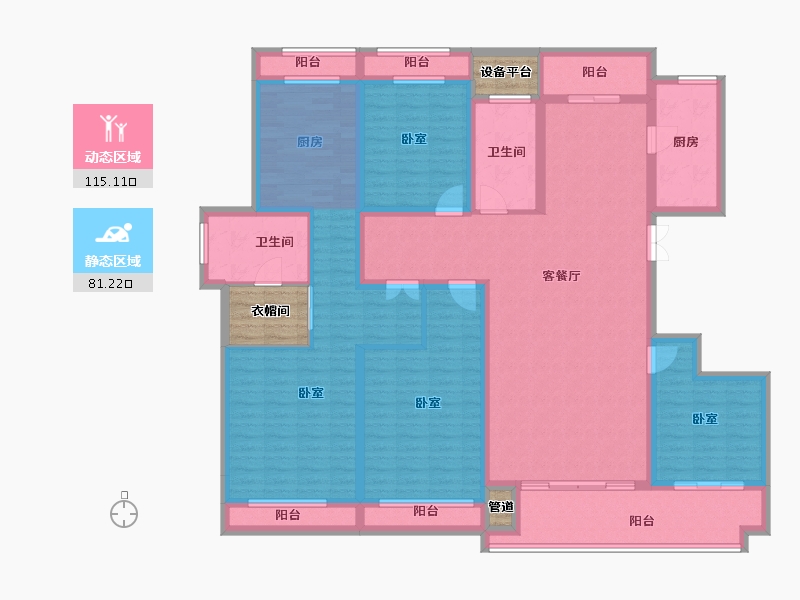 河南省-郑州市-豫发国园-171.39-户型库-动静分区