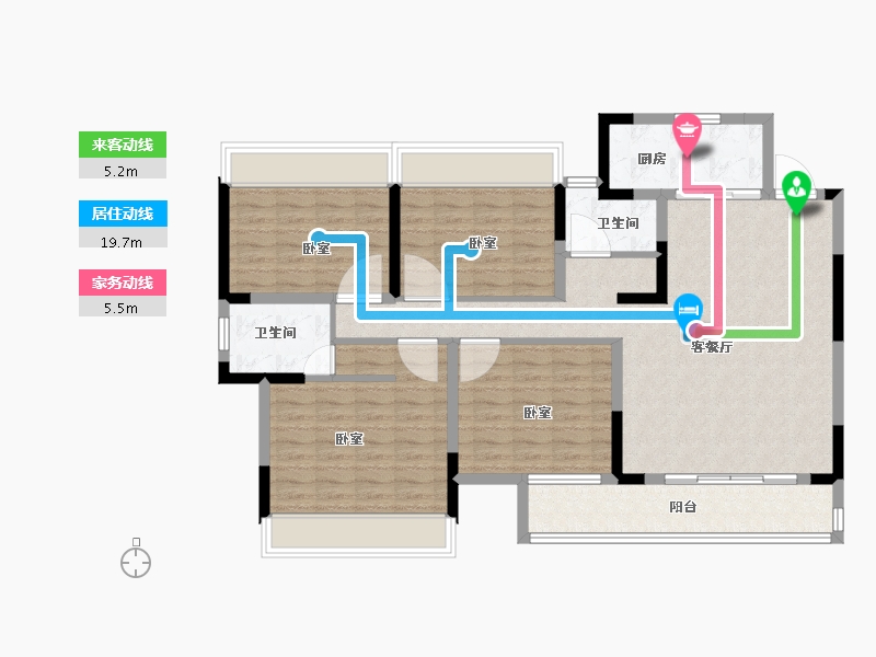 湖北省-黄冈市-鑫龙欣海中央公馆-112.00-户型库-动静线