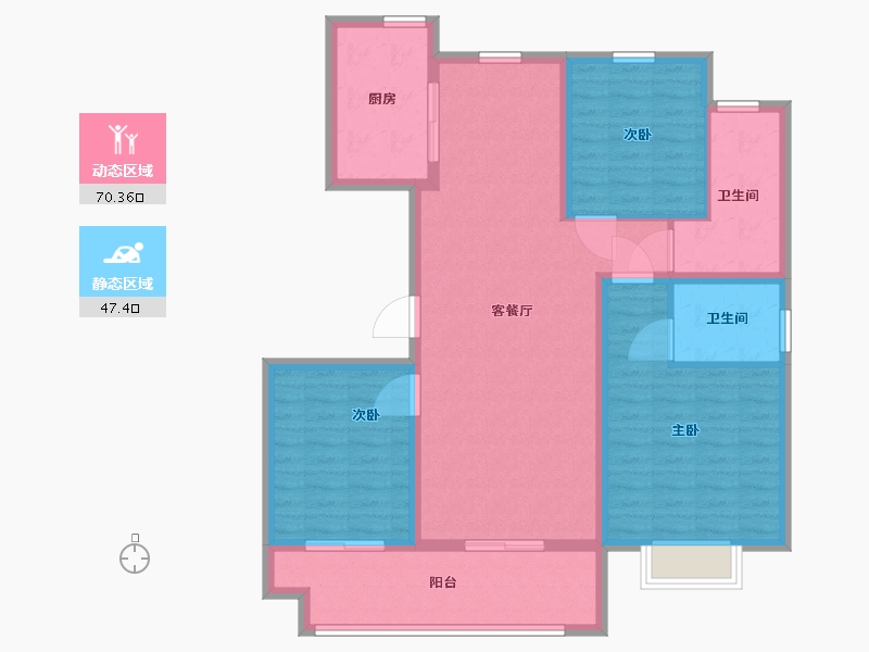 山东省-临沂市-裕隆文博苑-106.01-户型库-动静分区