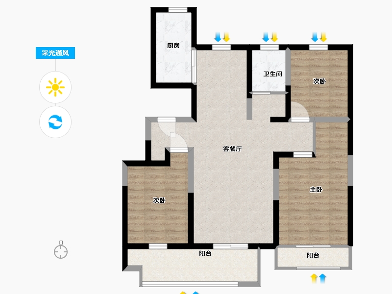 山东省-临沂市-海联·江山里-94.00-户型库-采光通风