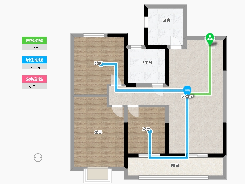 山东省-临沂市-宝德新里程-87.00-户型库-动静线