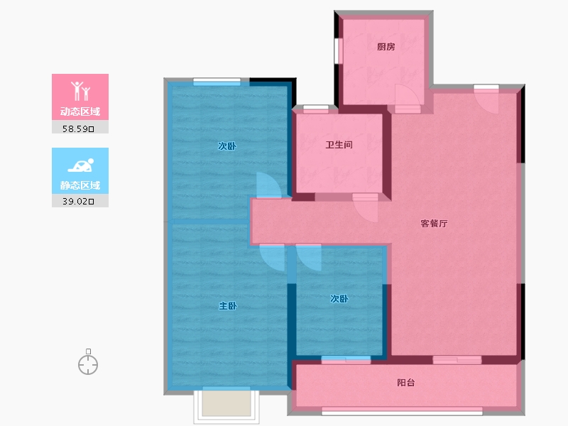 山东省-临沂市-宝德新里程-87.00-户型库-动静分区