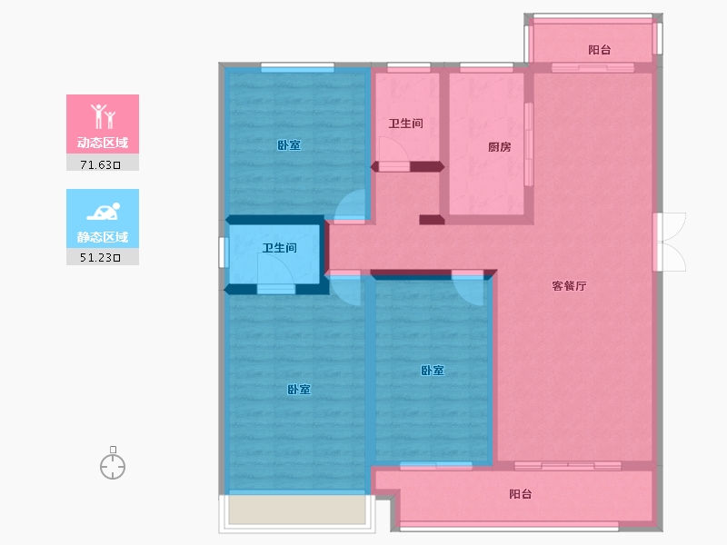 河南省-南阳市-金和苑-109.58-户型库-动静分区