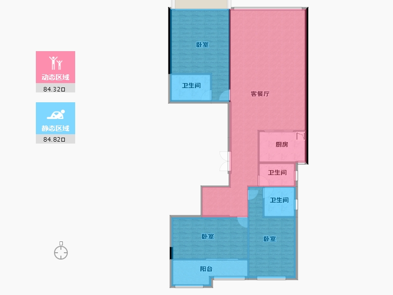 湖南省-株洲市-湘江公馆-156.34-户型库-动静分区