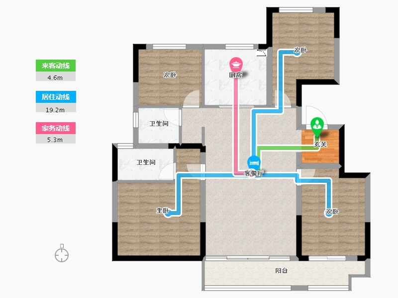 山东省-淄博市-旭辉银盛泰辉盛鑫苑-110.00-户型库-动静线