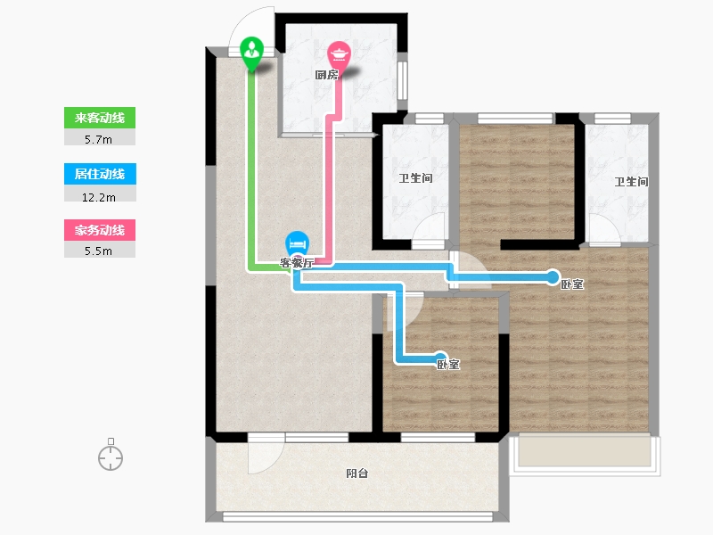 山东省-德州市-弘明·澜湖郡-96.00-户型库-动静线