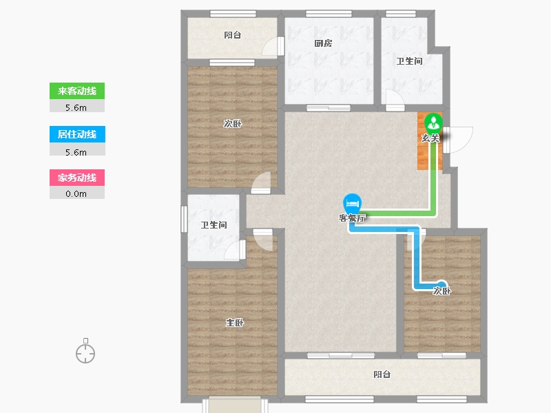 山东省-淄博市-蓝天雅居二期-128.00-户型库-动静线