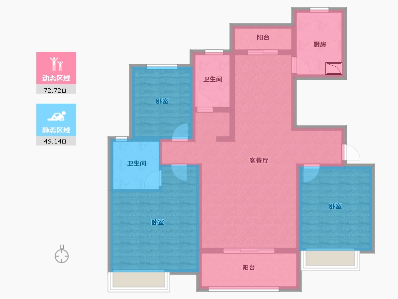 河南省-周口市-沈丘建业桂园-108.00-户型库-动静分区