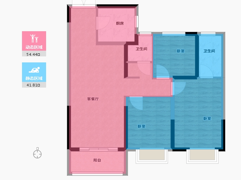 湖北省-武汉市-中国城乡香樾洲-86.00-户型库-动静分区