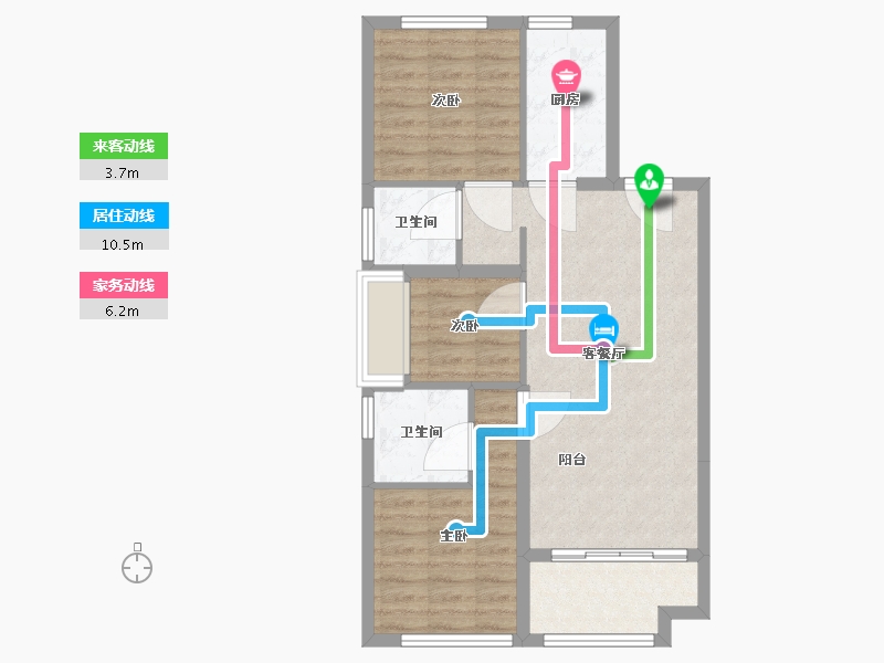 福建省-厦门市-金地宝嘉厦一城-70.00-户型库-动静线