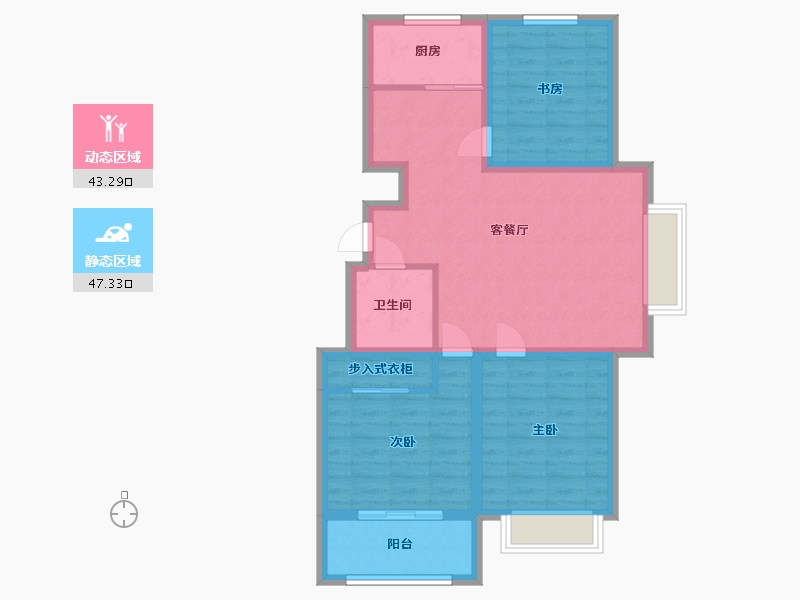 山东省-潍坊市-滨海福地世家-80.80-户型库-动静分区