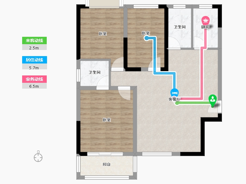 湖北省-黄冈市-黄州一品（天秀府）-78.14-户型库-动静线